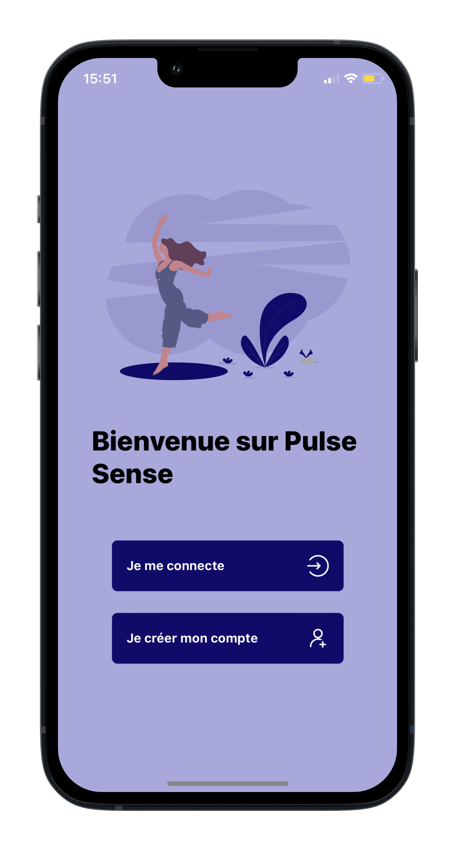 Pulse Sense - onboarding screen